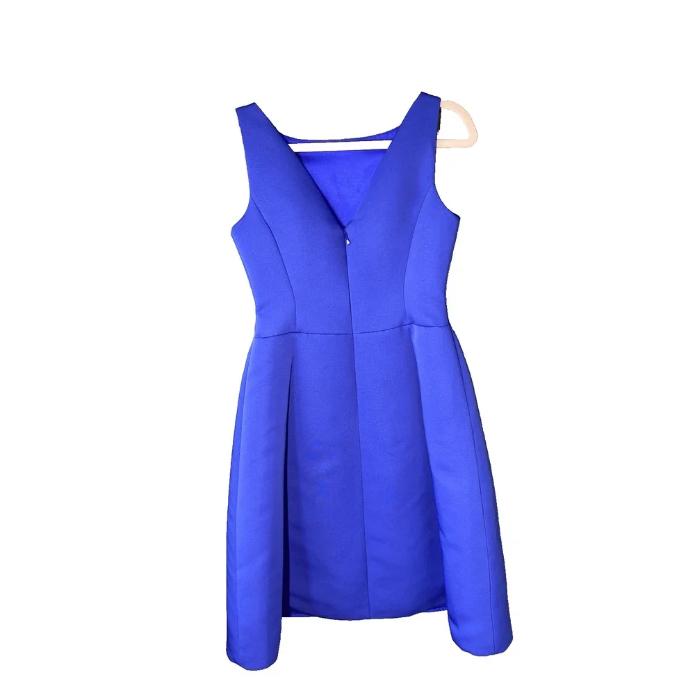 Kate Spade Dress Womens 6 Cobalt Blue Structured Sleeveless Designer Fit & Flare